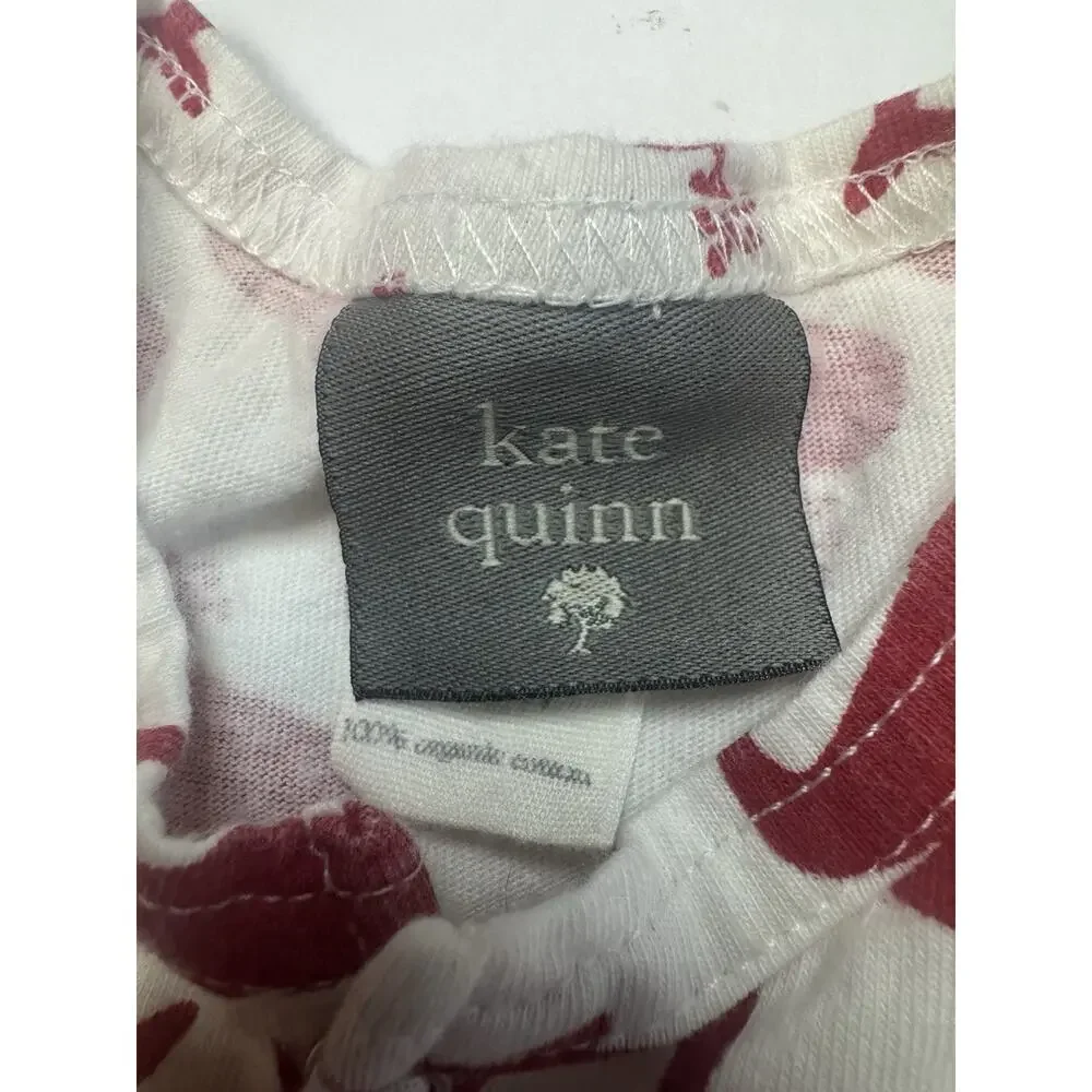 Kate Quinn Whale Print Baby Gown Sleeper 3-6M Organic Cotton